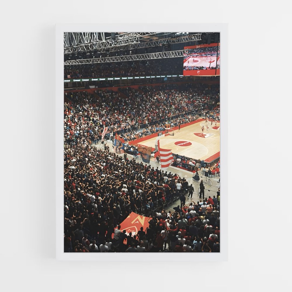 Poster Red star enflammée – affiche Basketball (vue 3)